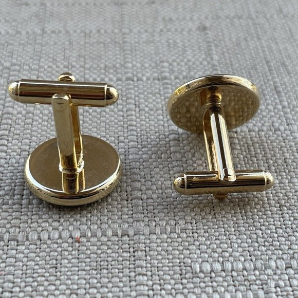 Men Shirt Cufflinks Gold/Black Tone Fashion Men Jewelry Cuff Links - Picture 8 of 10